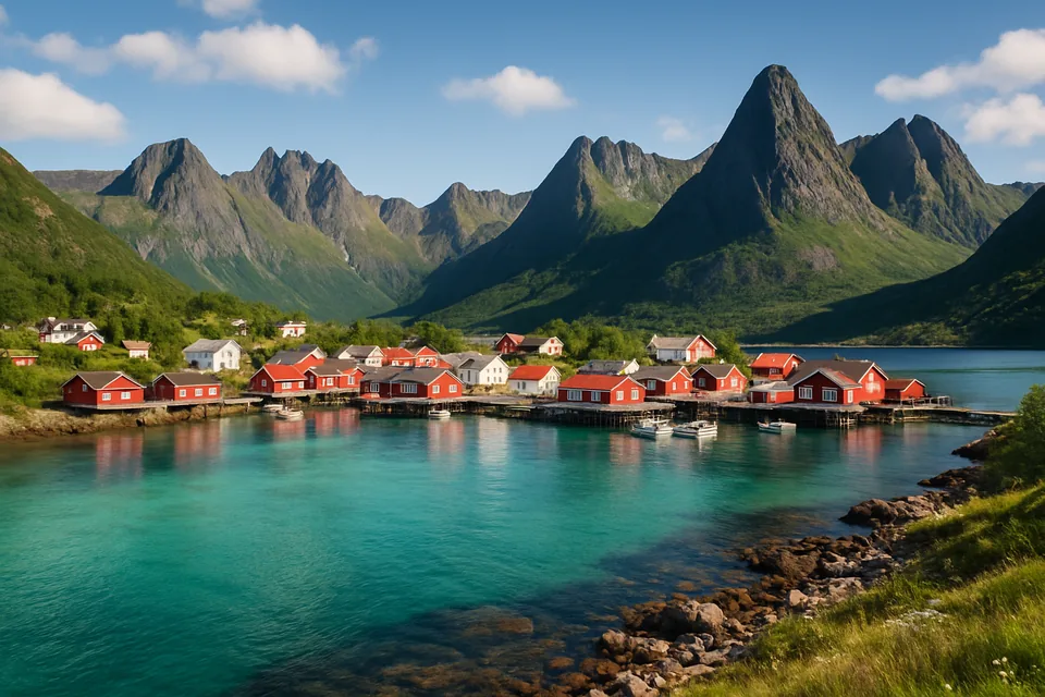 Scenic view of Senja coast in Norway