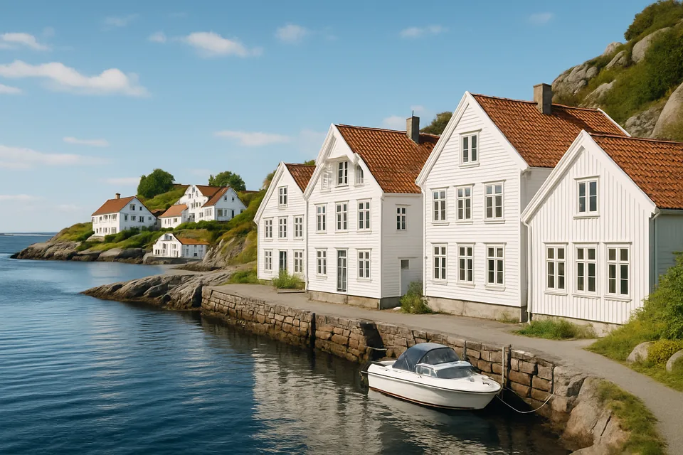 Scenic view of Stavanger coast in Norway