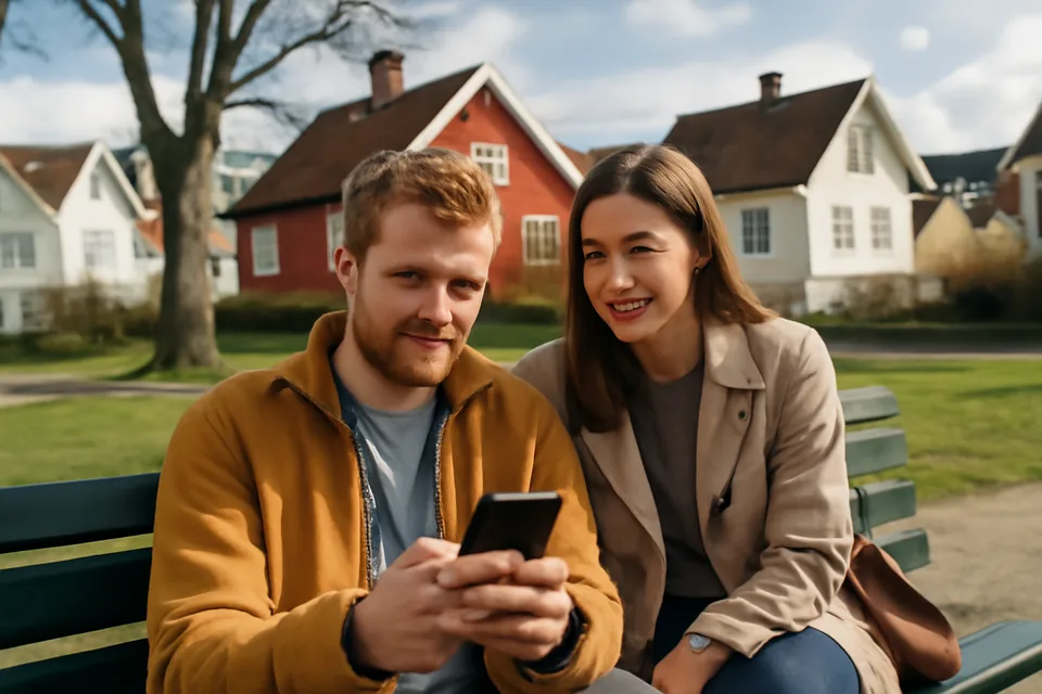 Norwegian story scene about digitale vaner