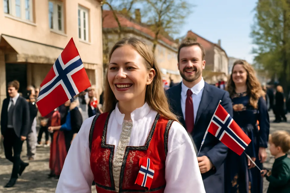 Norwegian story scene about norske høytider og tradisjoner