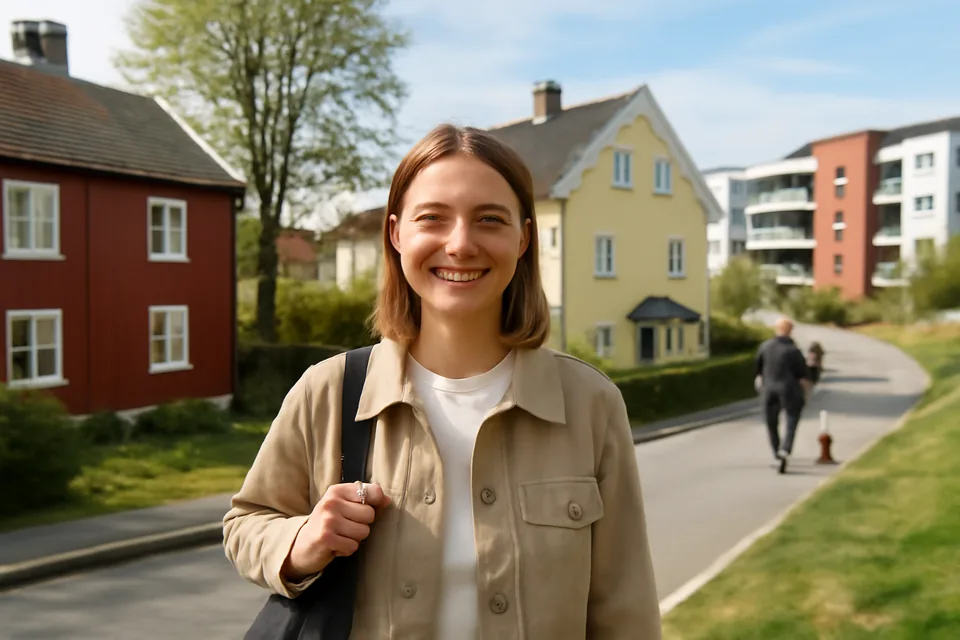 Norwegian story scene about bolig og nabolag