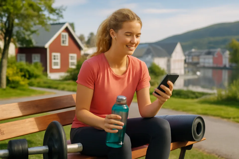 Norwegian story scene about trening og livsstil