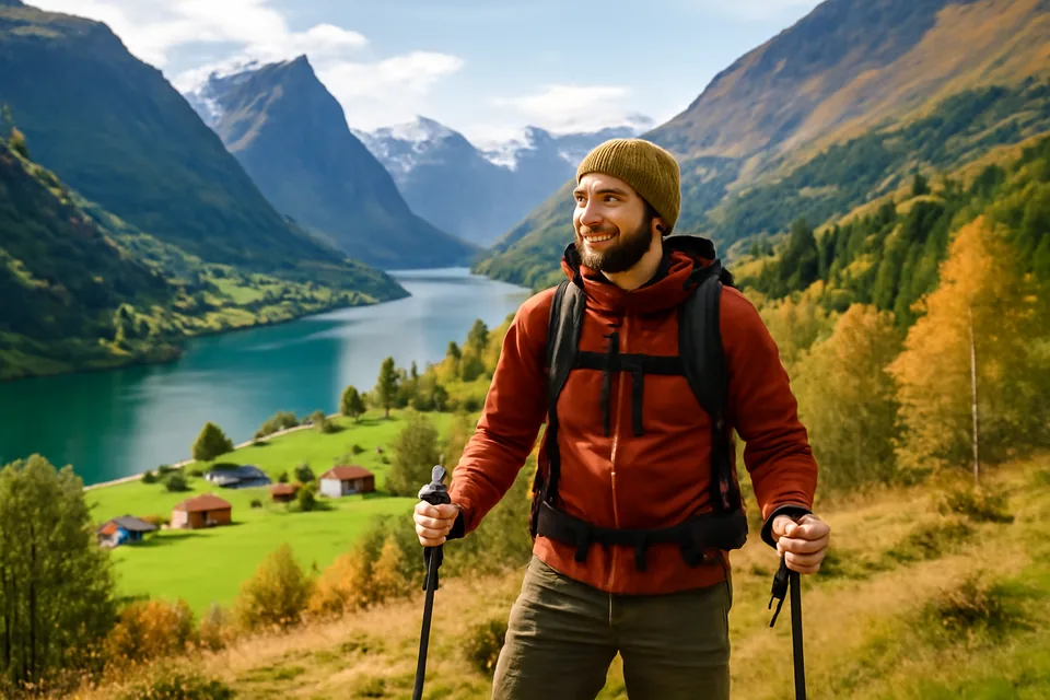 Norwegian story scene about norsk natur og friluftsliv