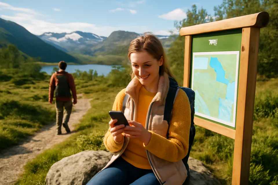 Norwegian story scene about nasjonalparker og verneområder