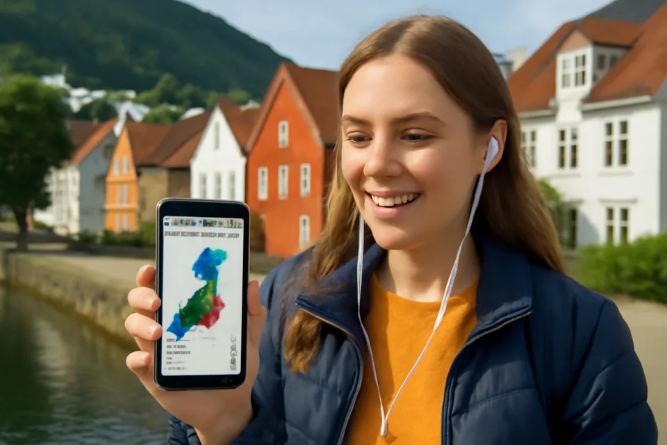 Norwegian story scene about norske dialekter