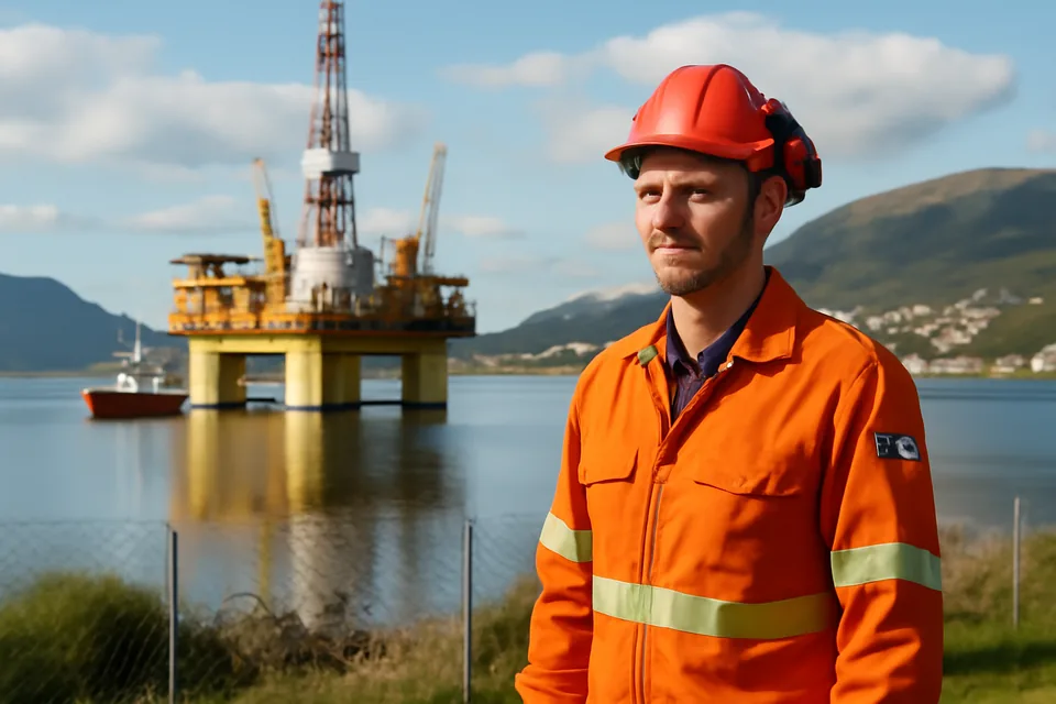 Norwegian story scene about norsk oljeindustri