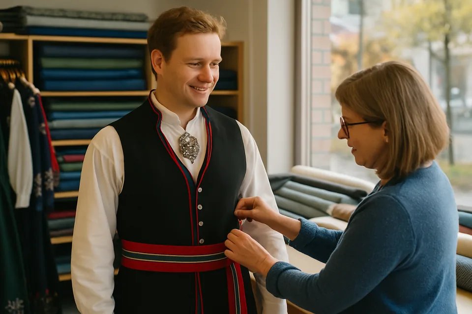 Norwegian conversation scenario: Bunad shopping