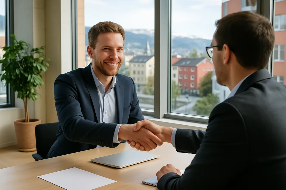 Norwegian conversation scenario: Job interview