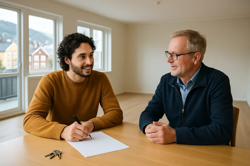 Norwegian conversation scenario: Lease agreement