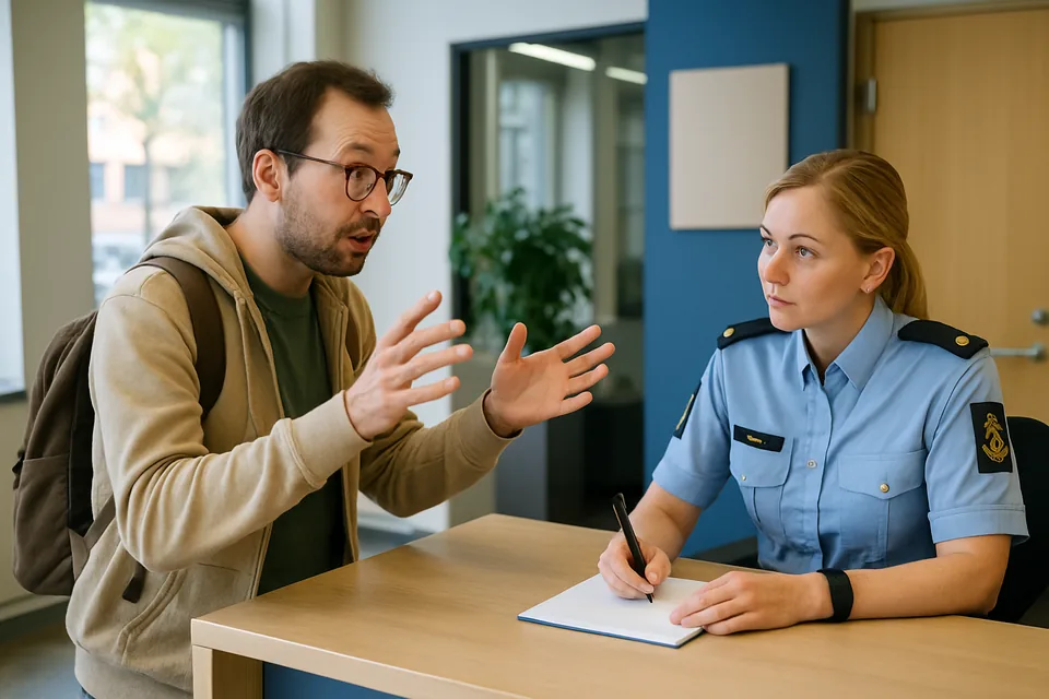 Norwegian conversation scenario: Reporting lost property