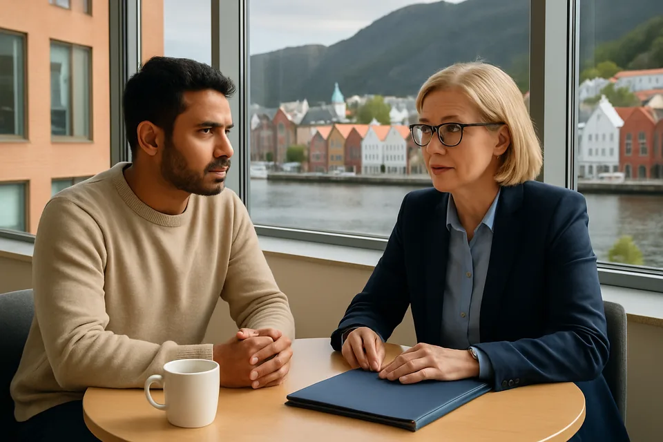 Norwegian conversation scenario: Salary discussion