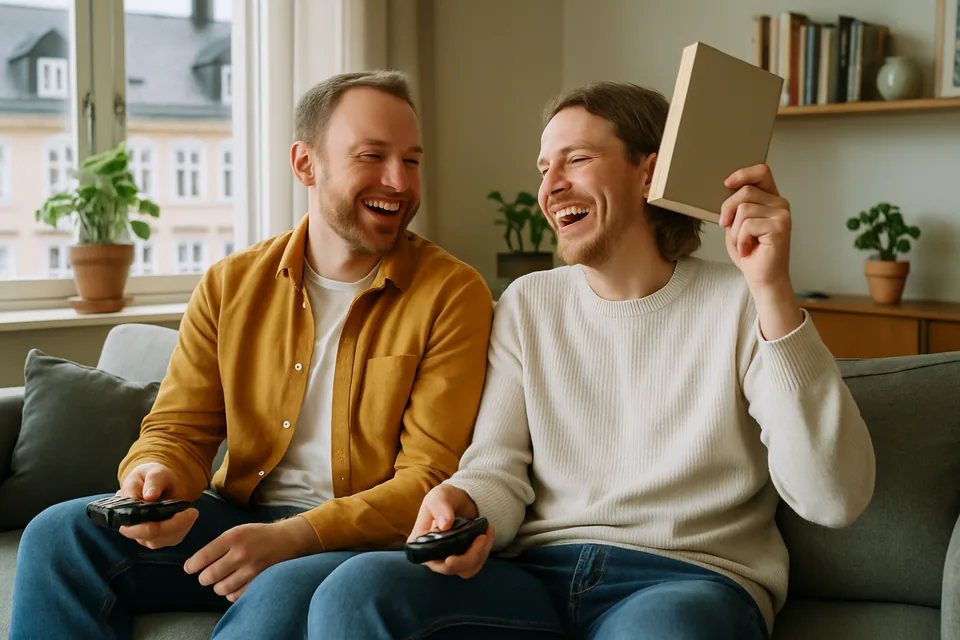 Norwegian conversation scenario: TV show or book
