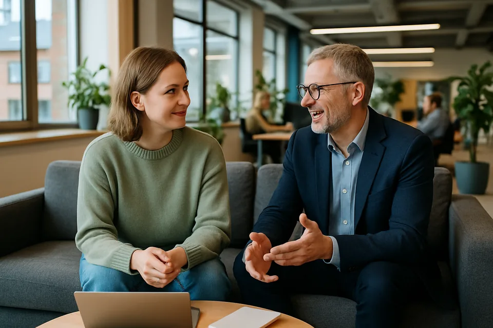 Norwegian conversation scenario: Workplace feedback